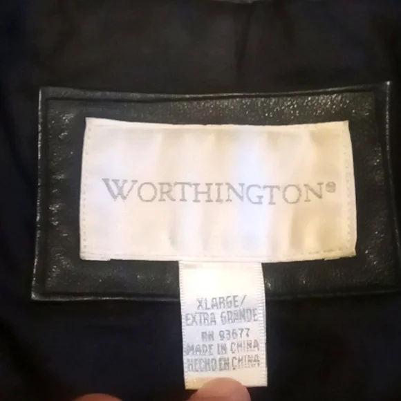 XL Men's Worthington Leather Jacket - Picture 3 of 4
